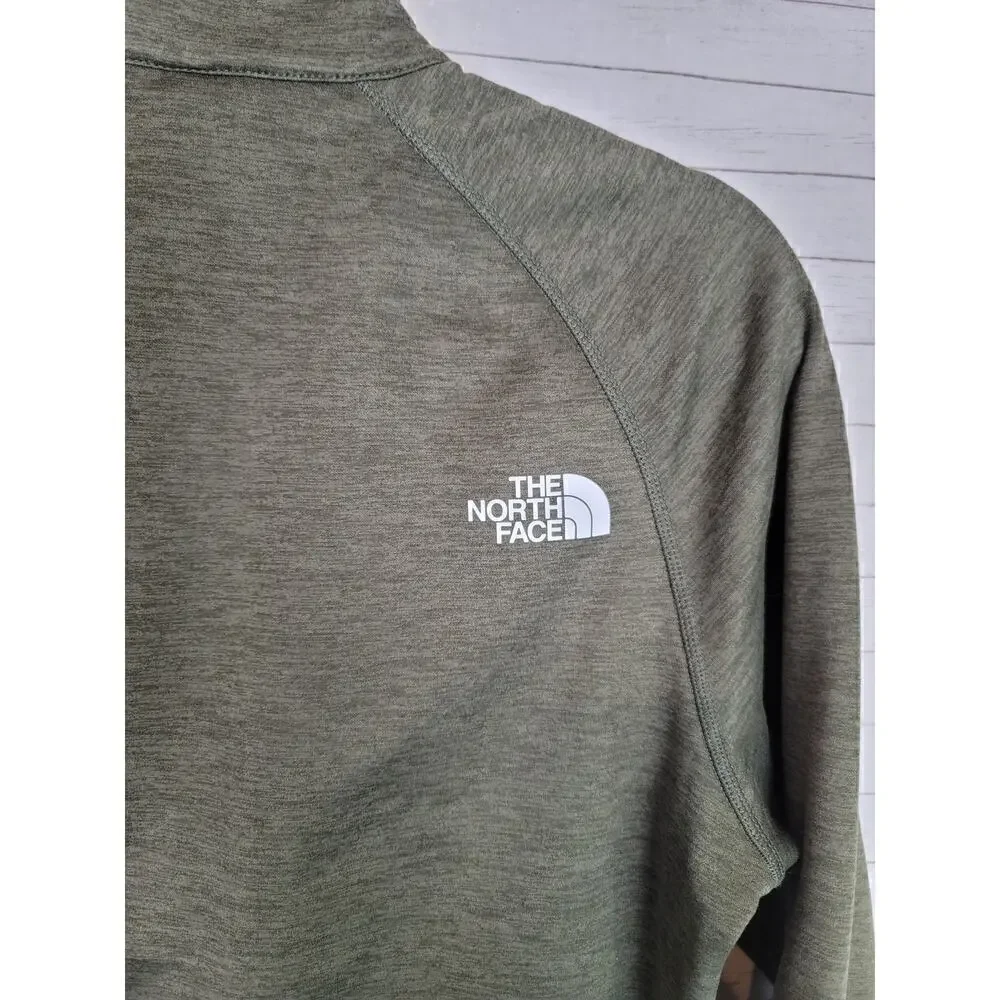 The North Face Canyonland 1/2 Zip Fleece Jacket in Taupe Green Heather, sz Small